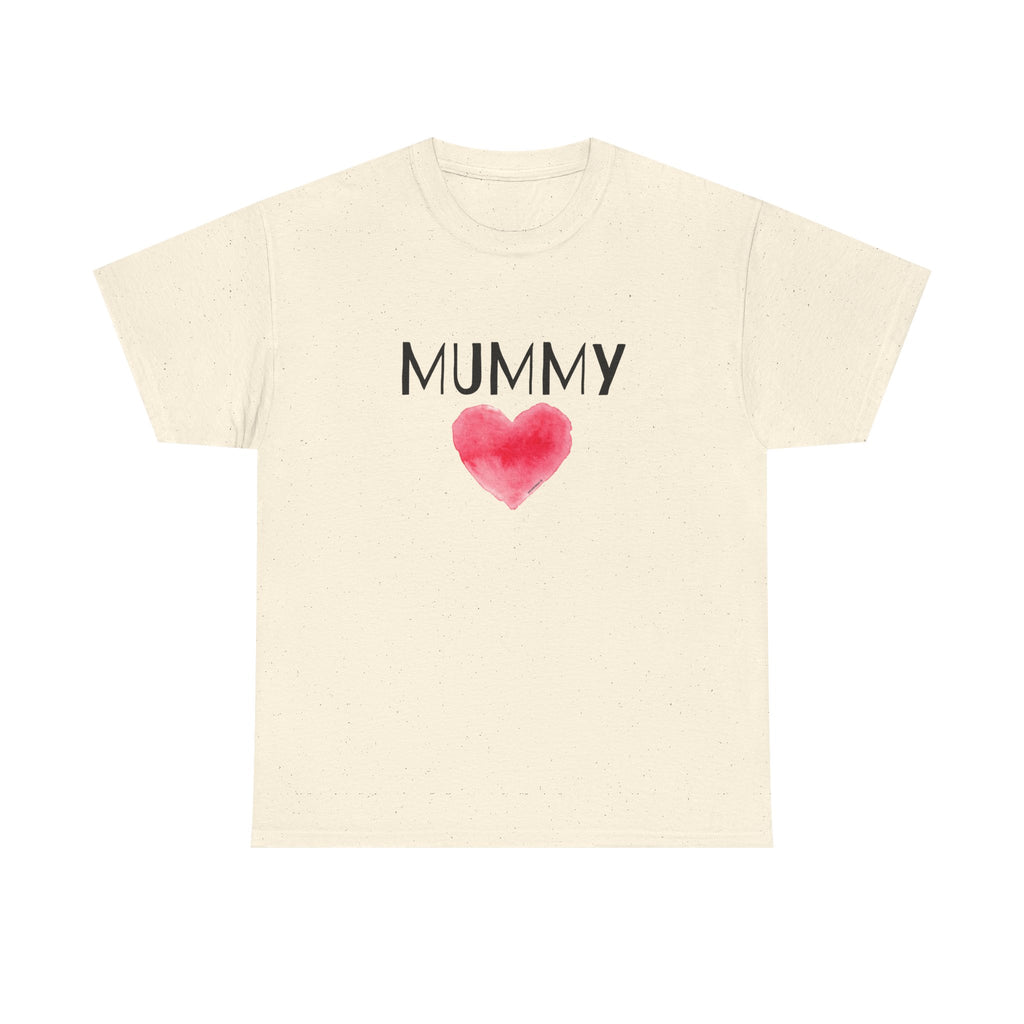 Mummy Heart Printed T-Shirt 100% Cotton Novelty Mum Mom Tee Birthday Mother's Day Gift
