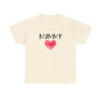 Mummy Heart Printed T-Shirt 100% Cotton Novelty Mum Mom Tee Birthday Mother's Day Gift