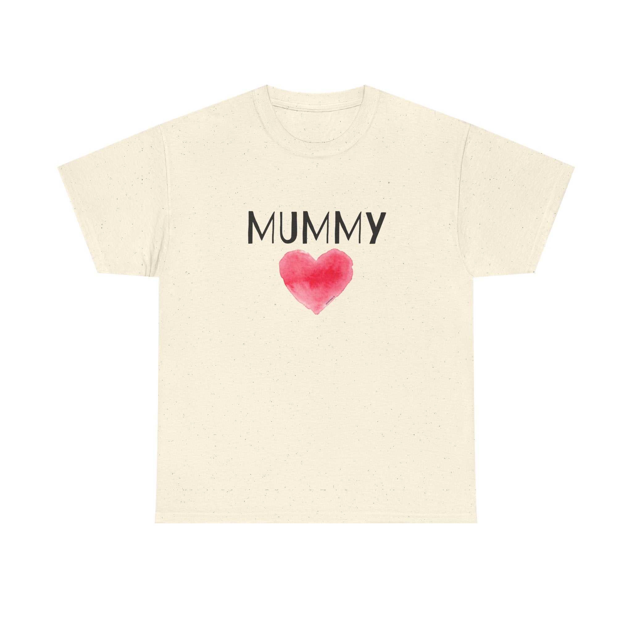 Mummy Heart Printed T-Shirt 100% Cotton Novelty Mum Mom Tee Birthday Mother's Day Gift