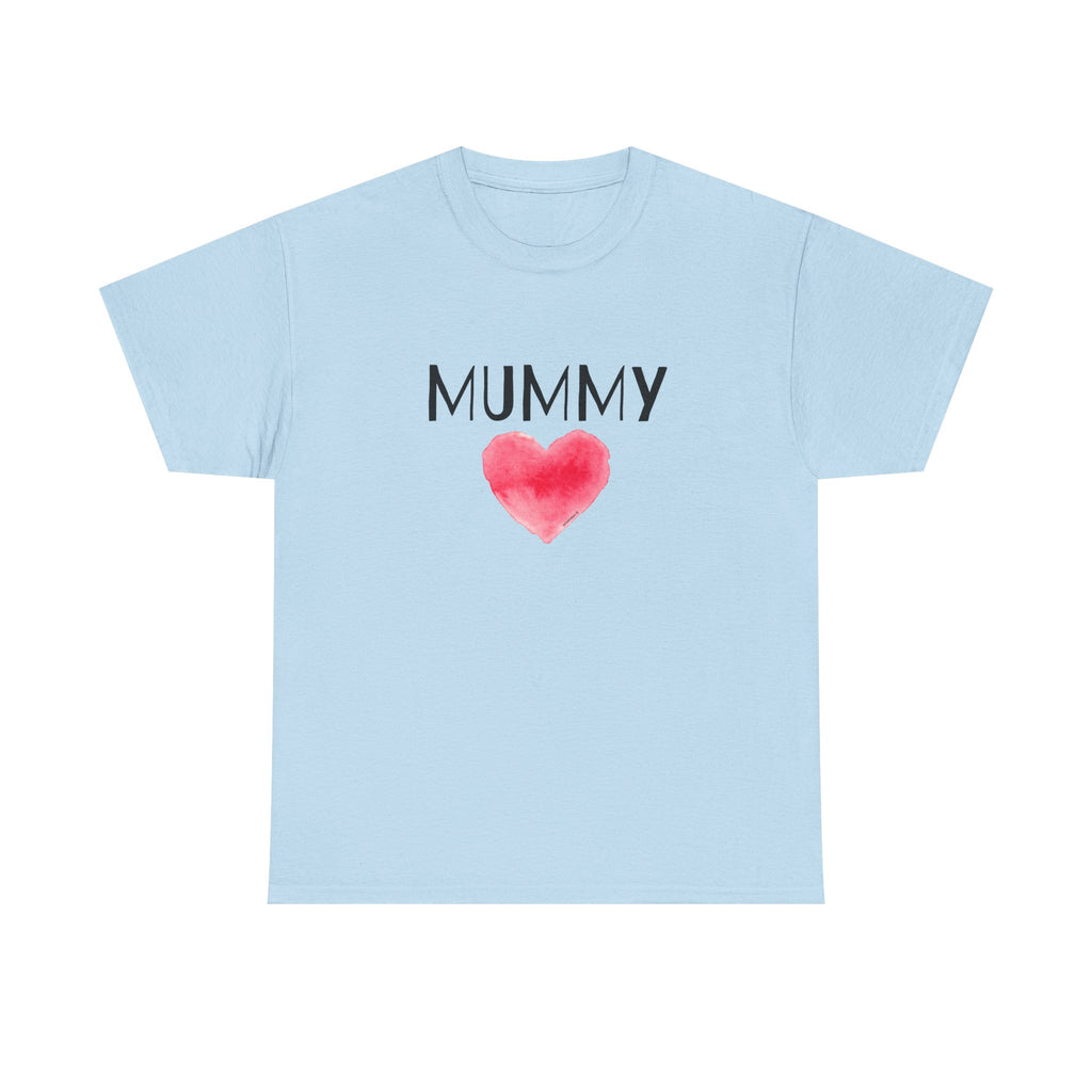 Mummy Heart Printed T-Shirt 100% Cotton Novelty Mum Mom Tee Birthday Mother's Day Gift