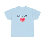 Mummy Heart Printed T-Shirt 100% Cotton Novelty Mum Mom Tee Birthday Mother's Day Gift