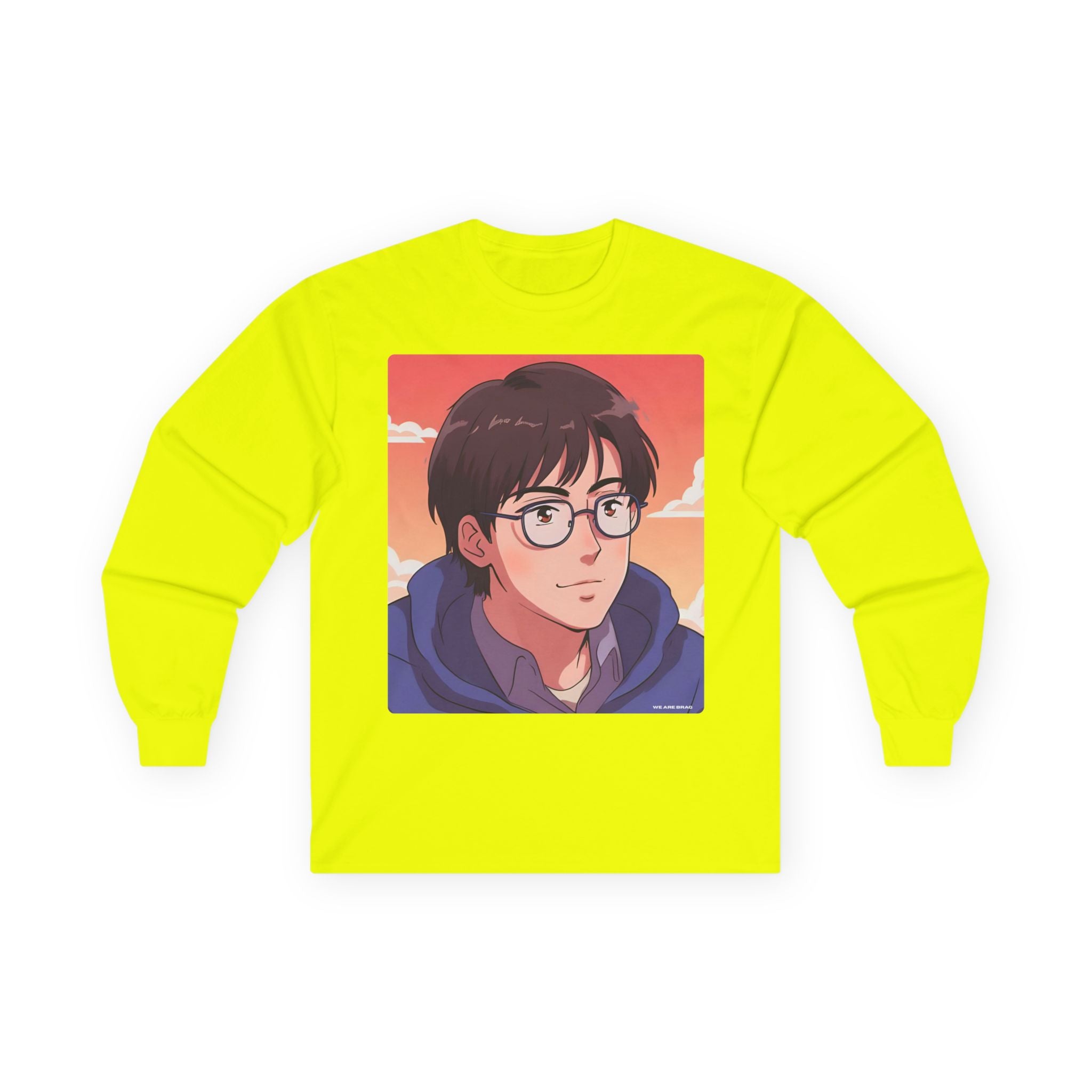Geek Anime Boy Long Sleeve Tee 100% Cotton Retro Japanese Cartoon T-Shirt Gift