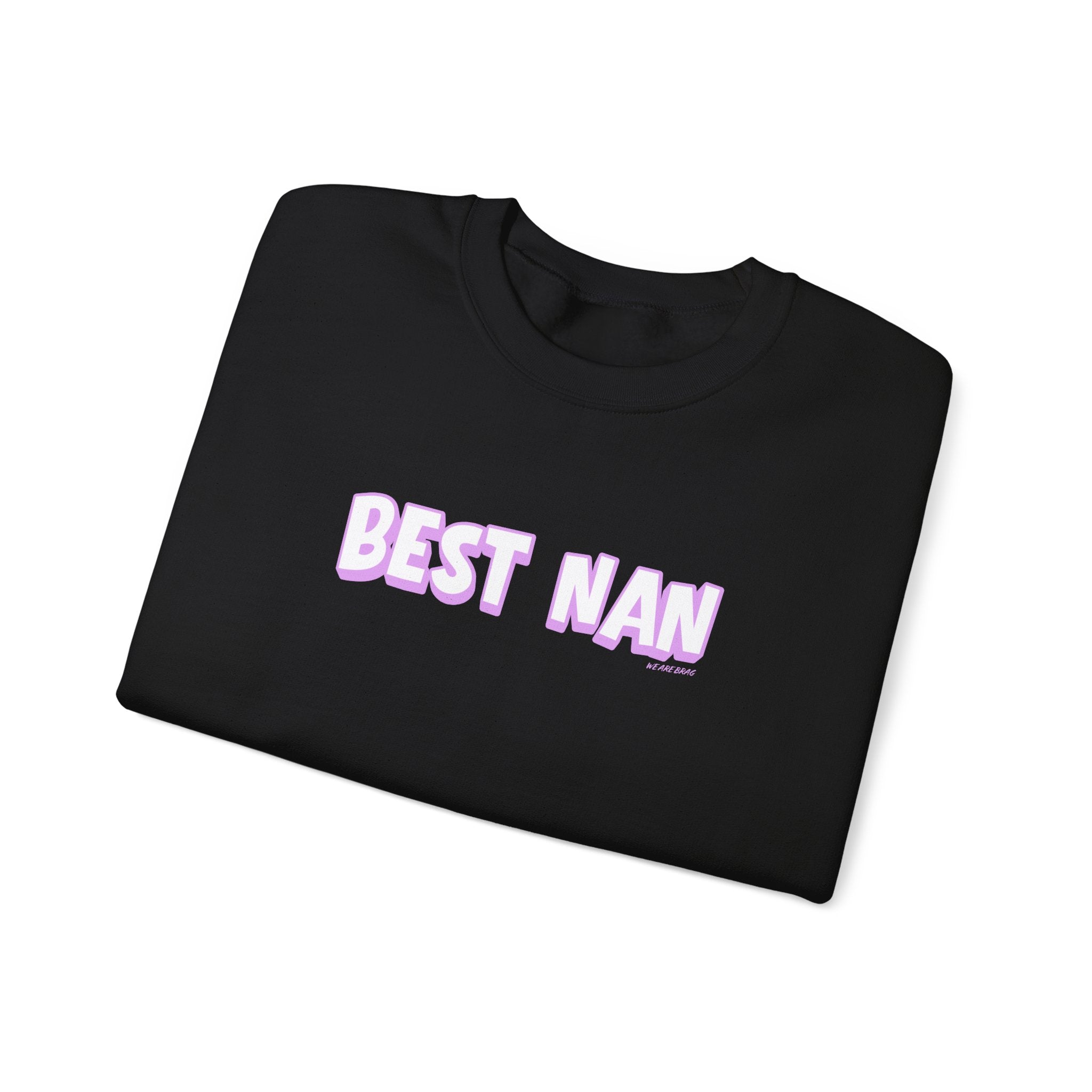 Best Nan Printed Crewneck Sweatshirt Pullover Retro 3D Nannan Grandma Granny Gift