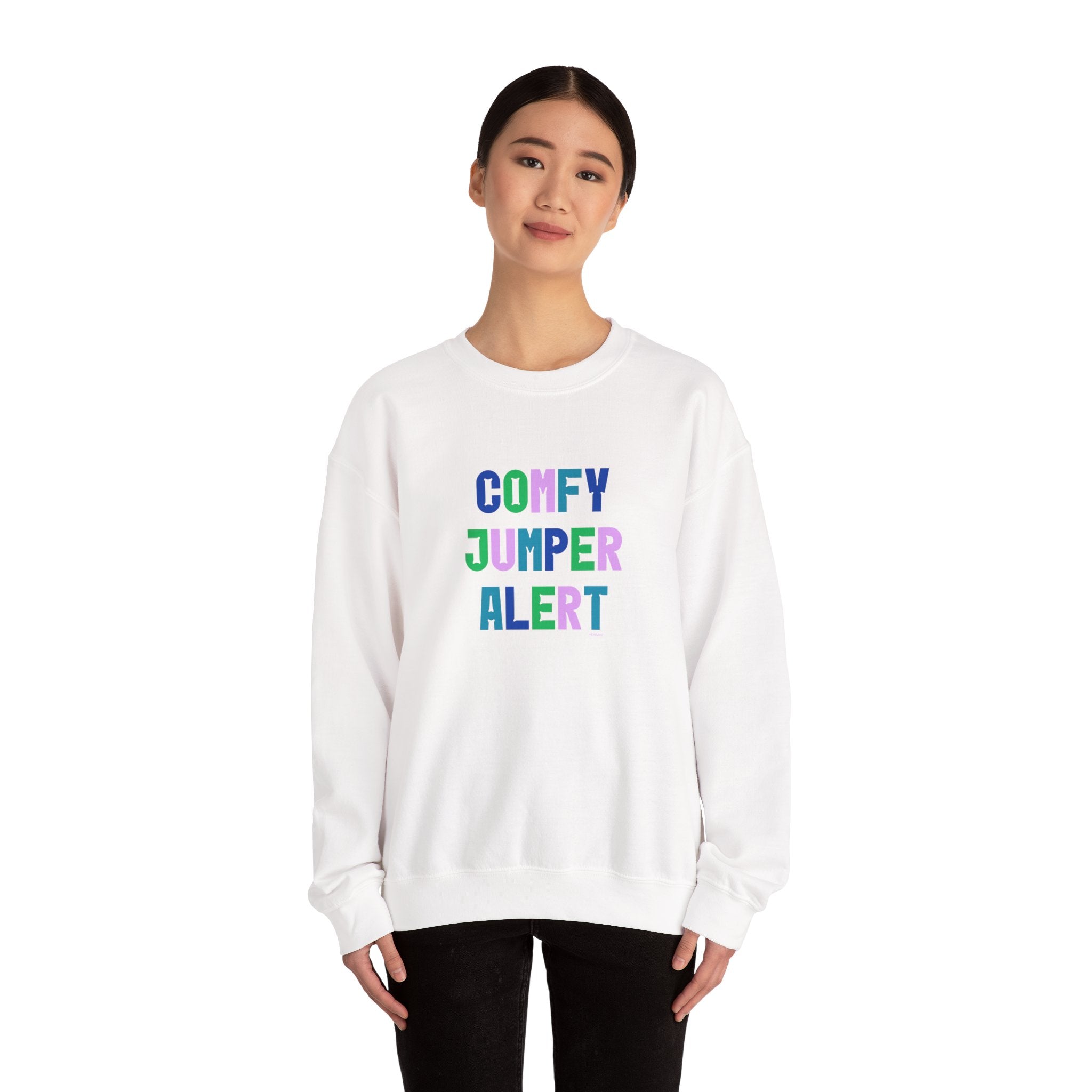 Comfy Jumper Alert Printed Crewneck Sweatshirt Pullover Retro Mum Sister Gift