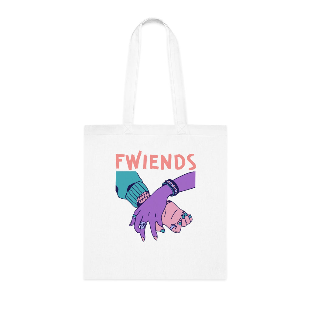 Fwiends Hands Printed Cotton Tote Bag Reusable Shopping Bag Friend Birthday Gift