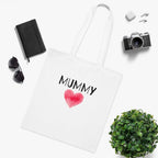 Mummy Heart Printed Cotton Tote Bag Reusable Shopping Bag Mum Mom Mother's Day Gift