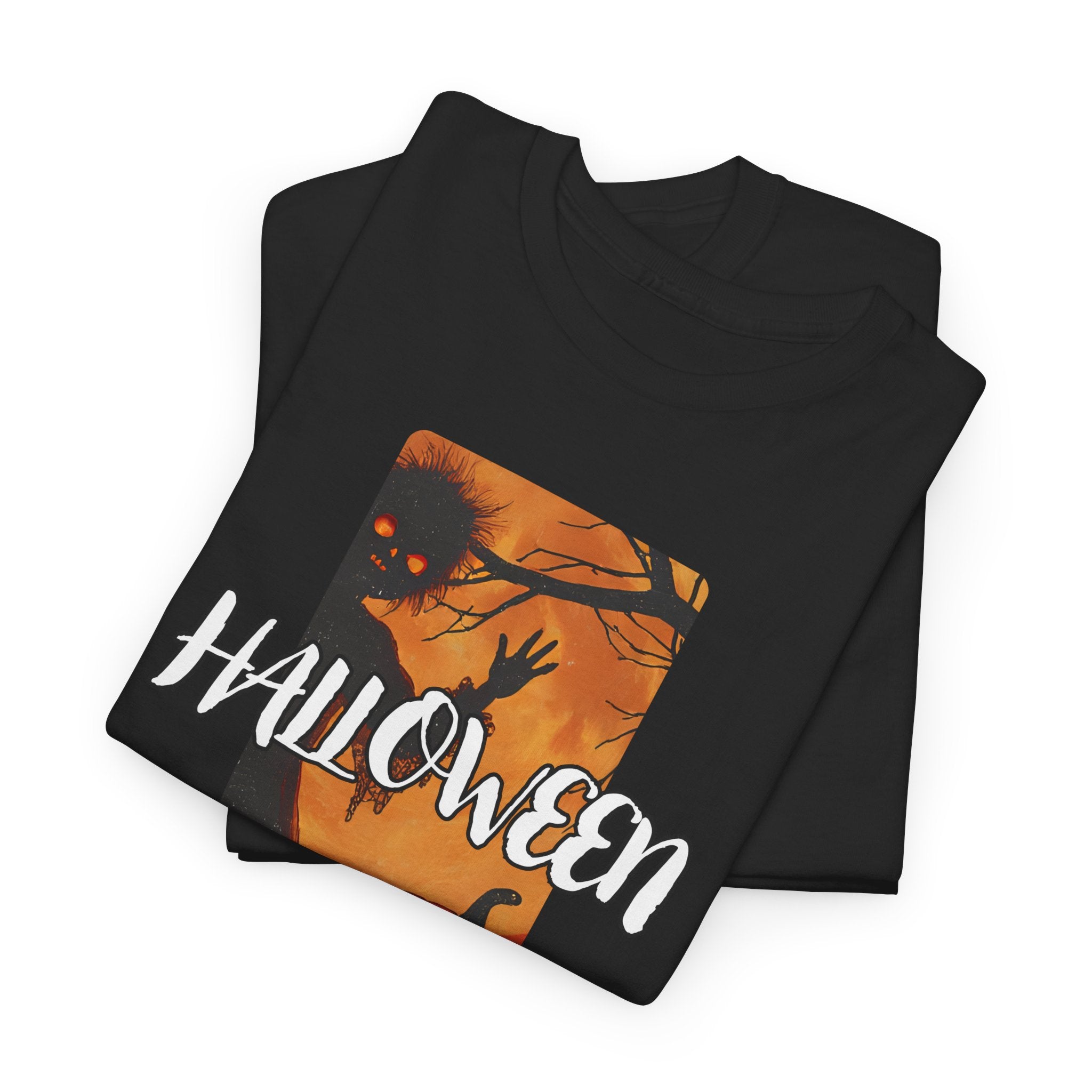 Halloween Pumpkin Monster Printed T-Shirt 100% Cotton Novelty Scary Halloween Tee