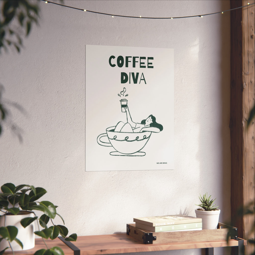 Coffee Diva Fine Art Poster Print
