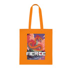 Fierce Anime Dragon Printed Cotton Tote Bag Reusable Shopping Bag Japanese Anime Art Gift