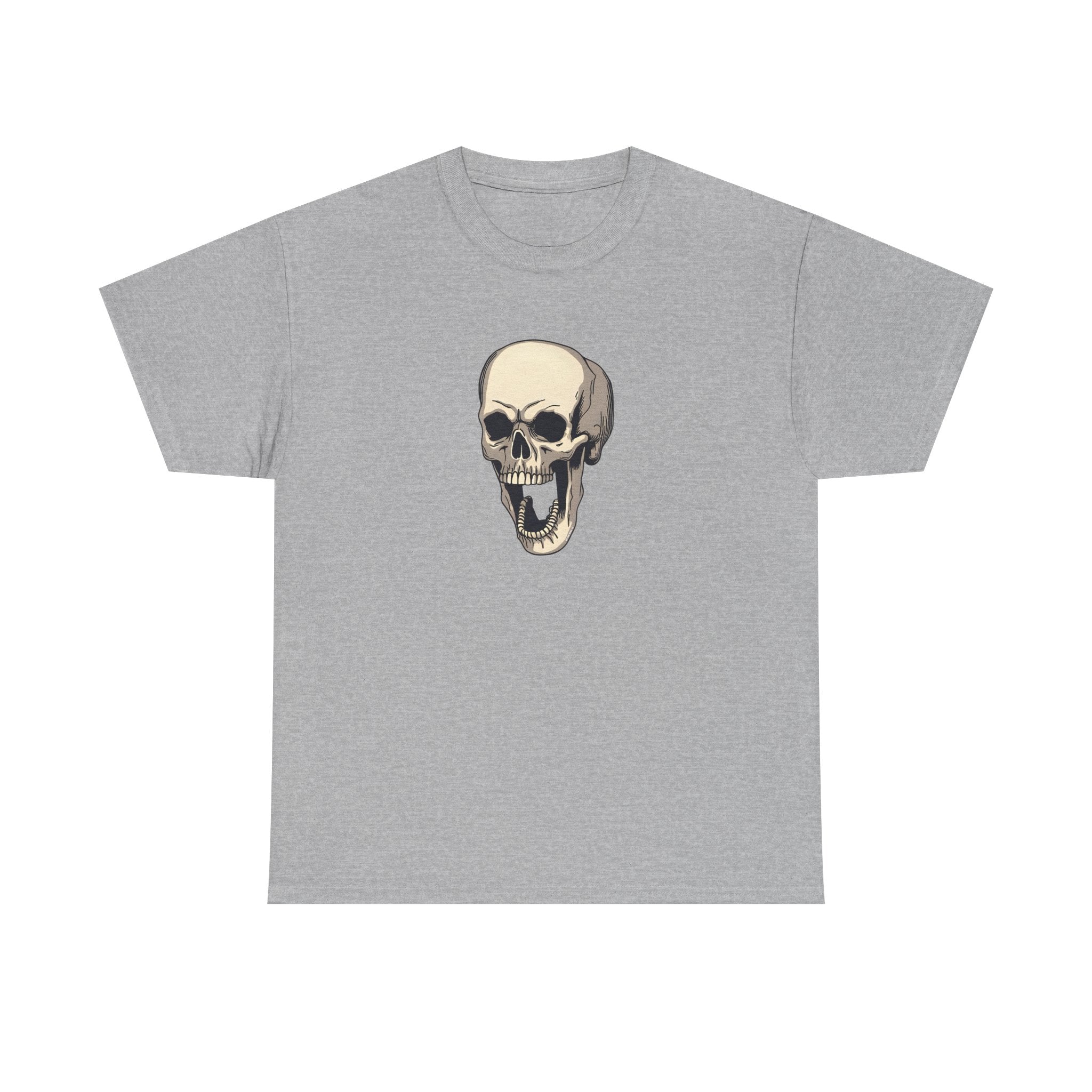 Laughing Skull Printed T-Shirt 100% Cotton Novelty Scary Halloween Tee