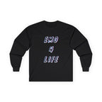 Emo 4 Life Long Sleeve Tee 100% Cotton Retro Glitch Quote T-Shirt Emo Goth Alternative Gift