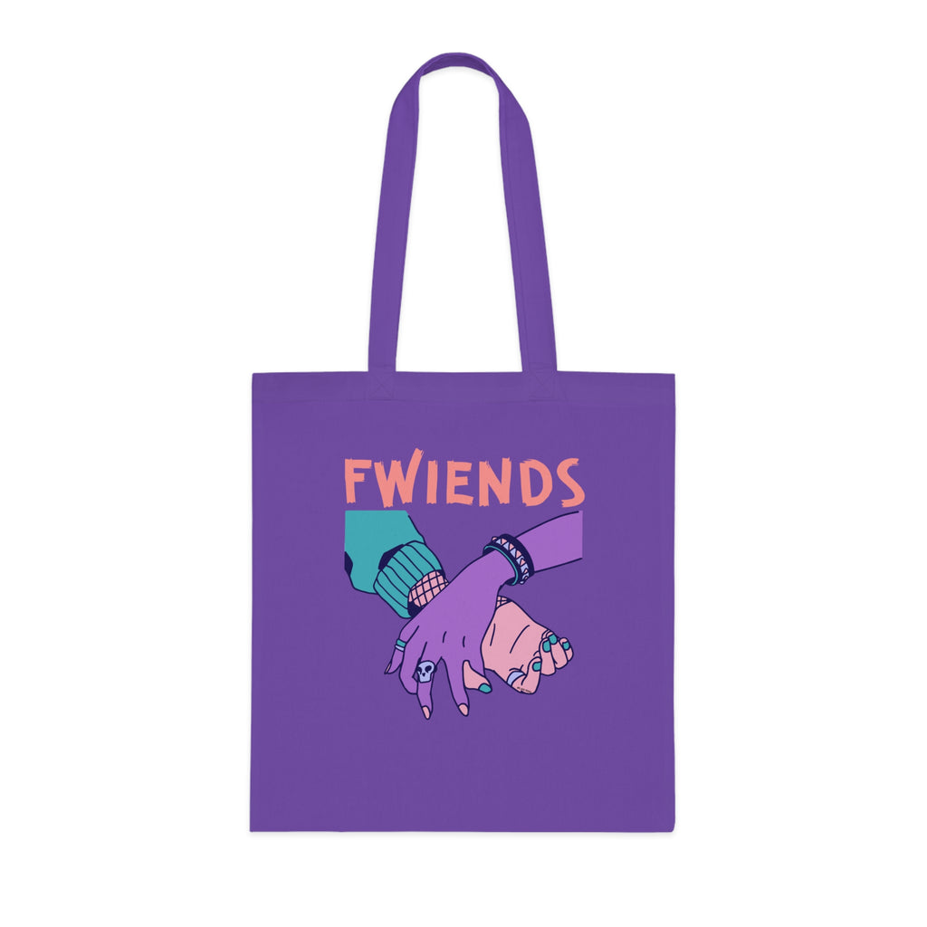 Fwiends Hands Printed Cotton Tote Bag Reusable Shopping Bag Friend Birthday Gift