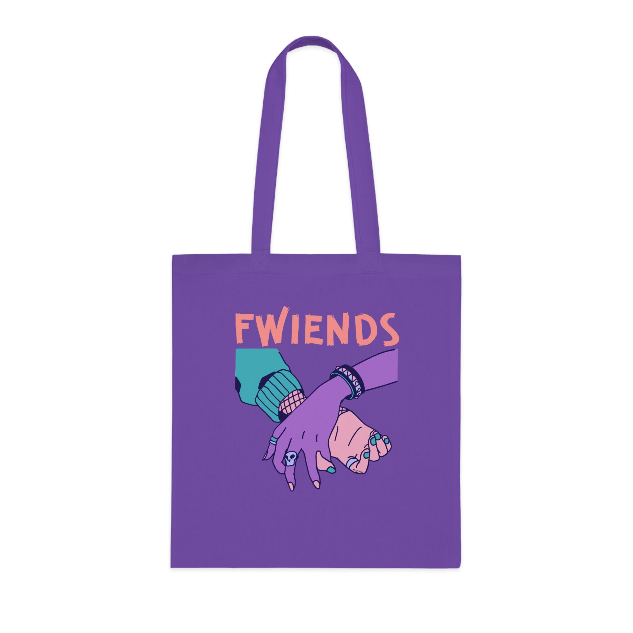 Fwiends Hands Printed Cotton Tote Bag Reusable Shopping Bag Friend Birthday Gift