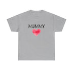 Mummy Heart Printed T-Shirt 100% Cotton Novelty Mum Mom Tee Birthday Mother's Day Gift