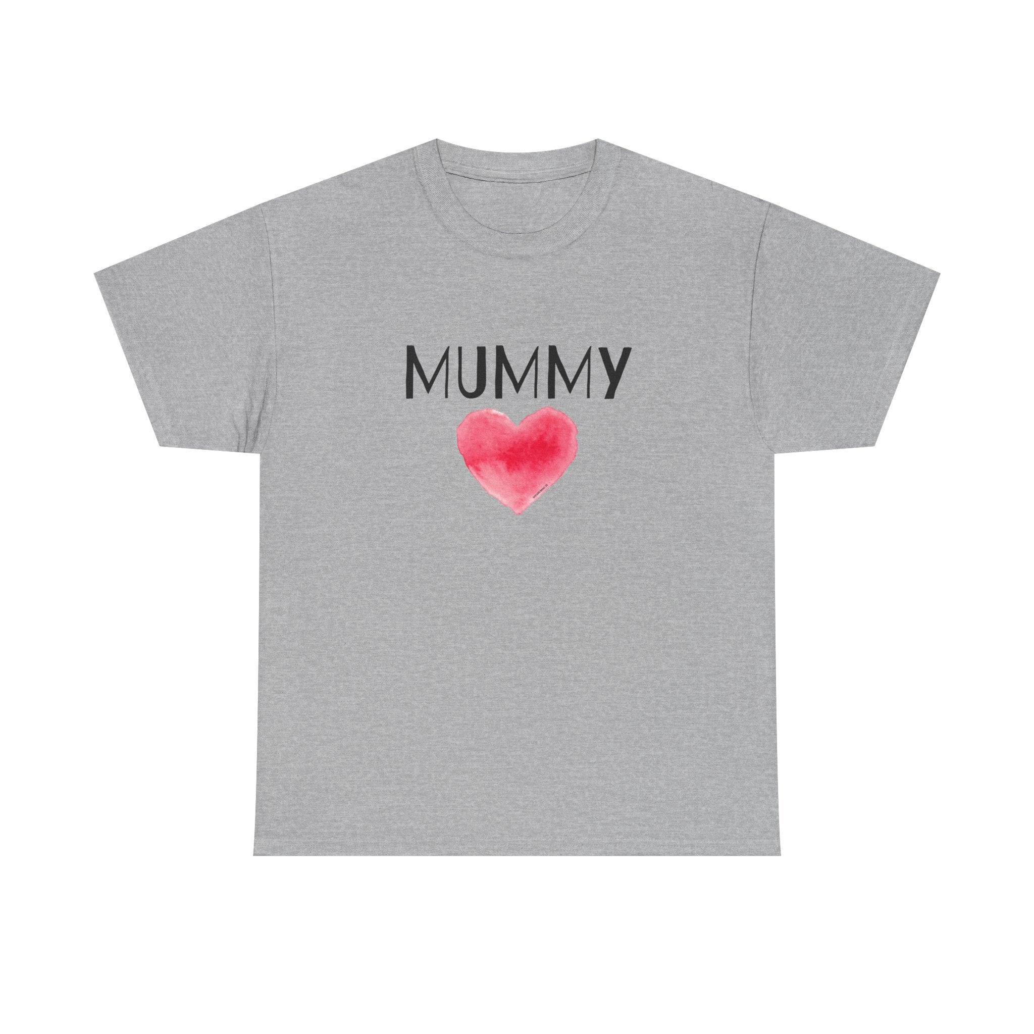 Mummy Heart Printed T-Shirt 100% Cotton Novelty Mum Mom Tee Birthday Mother's Day Gift