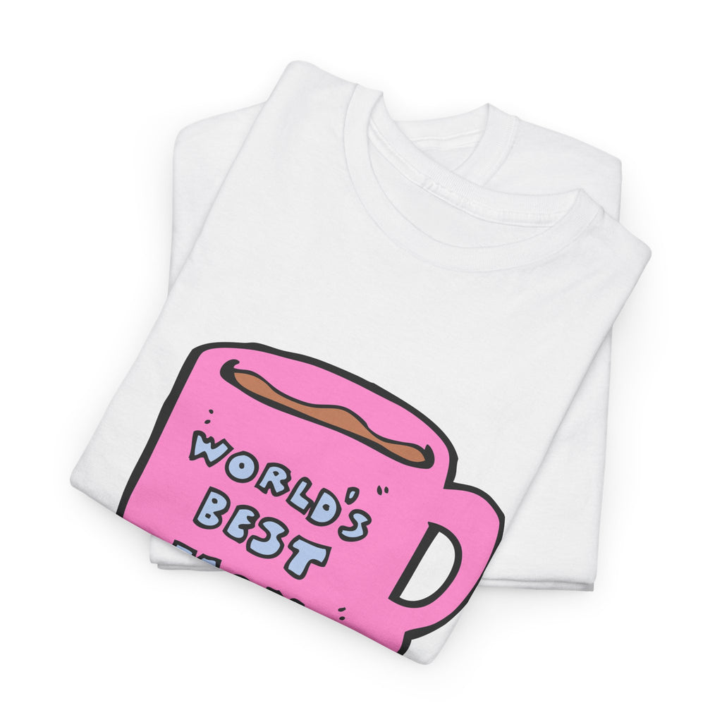 World's Best Mom Printed T-Shirt 100% Cotton Novelty Mum Mom Tee Birthday Mother's Day Gift