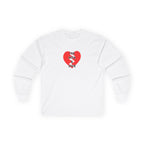 For Ever & Ever Broken Heart Long Sleeve Tee 100% Cotton Retro Heart T-Shirt Emo Goth Alternative Gift