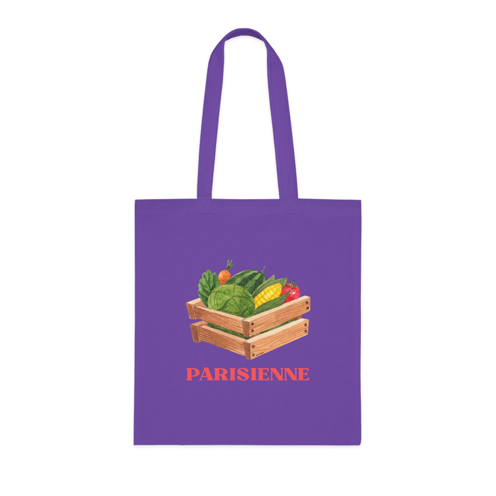 Parisienne Vegetables Printed Cotton Tote Bag Reusable Shopping Bag Gift