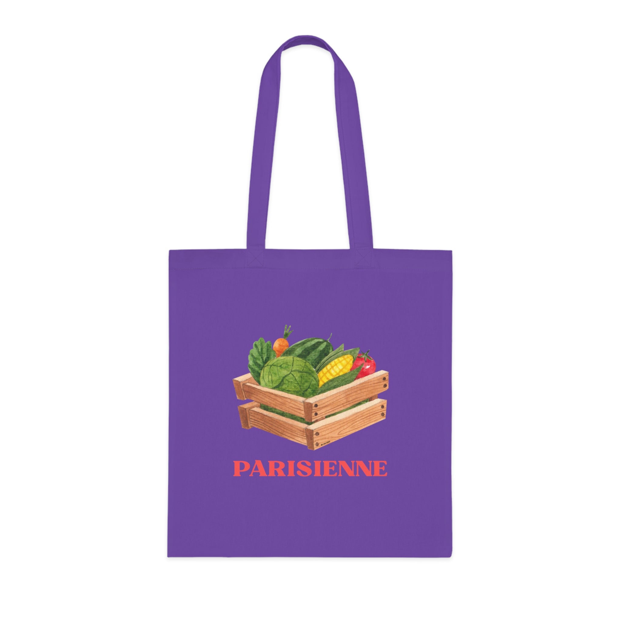 Parisienne Vegetables Printed Cotton Tote Bag Reusable Shopping Bag Gift