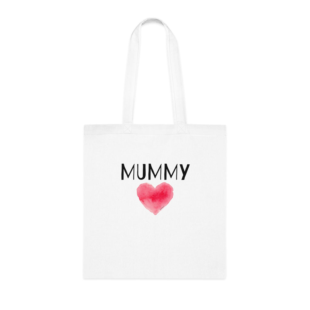 Mummy Heart Printed Cotton Tote Bag Reusable Shopping Bag Mum Mom Mother's Day Gift