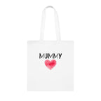 Mummy Heart Printed Cotton Tote Bag Reusable Shopping Bag Mum Mom Mother's Day Gift