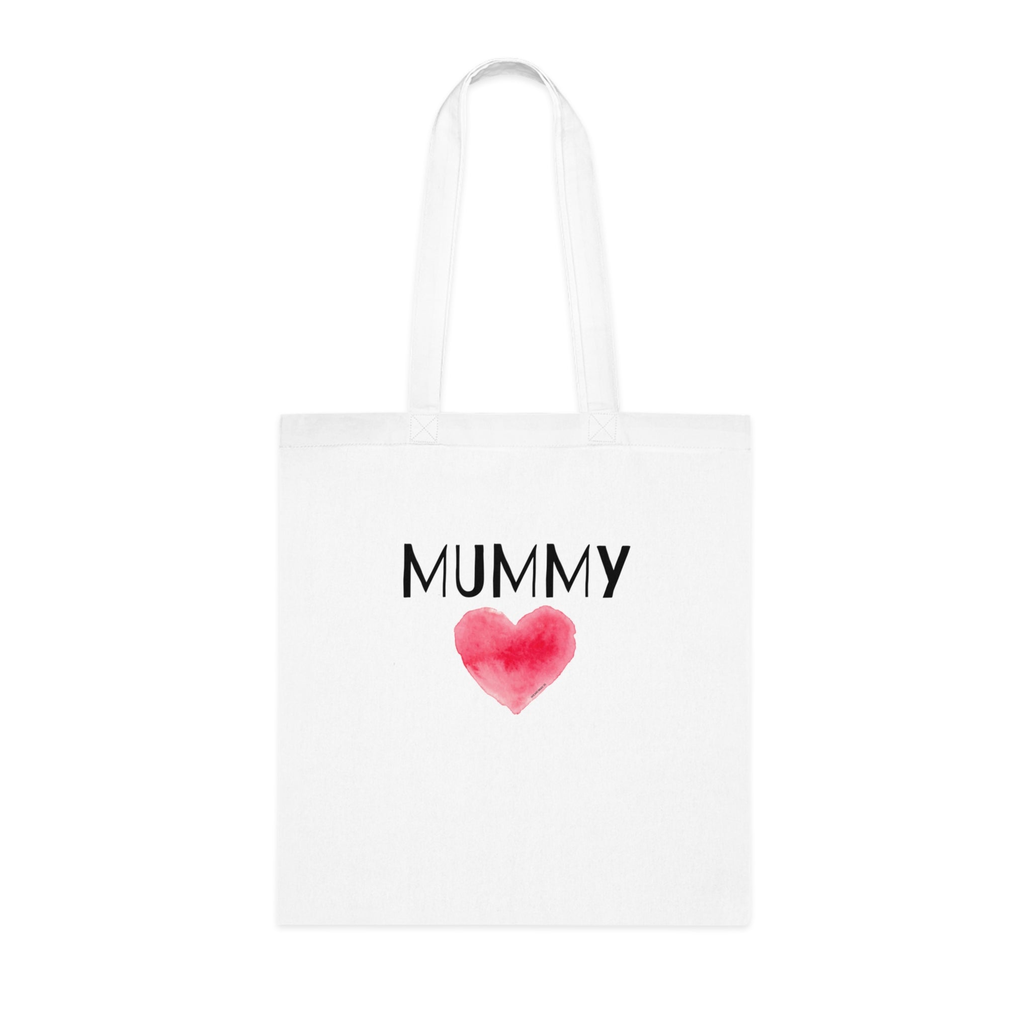 Mummy Heart Printed Cotton Tote Bag Reusable Shopping Bag Mum Mom Mother's Day Gift