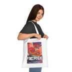 Fierce Anime Dragon Printed Cotton Tote Bag Reusable Shopping Bag Japanese Anime Art Gift
