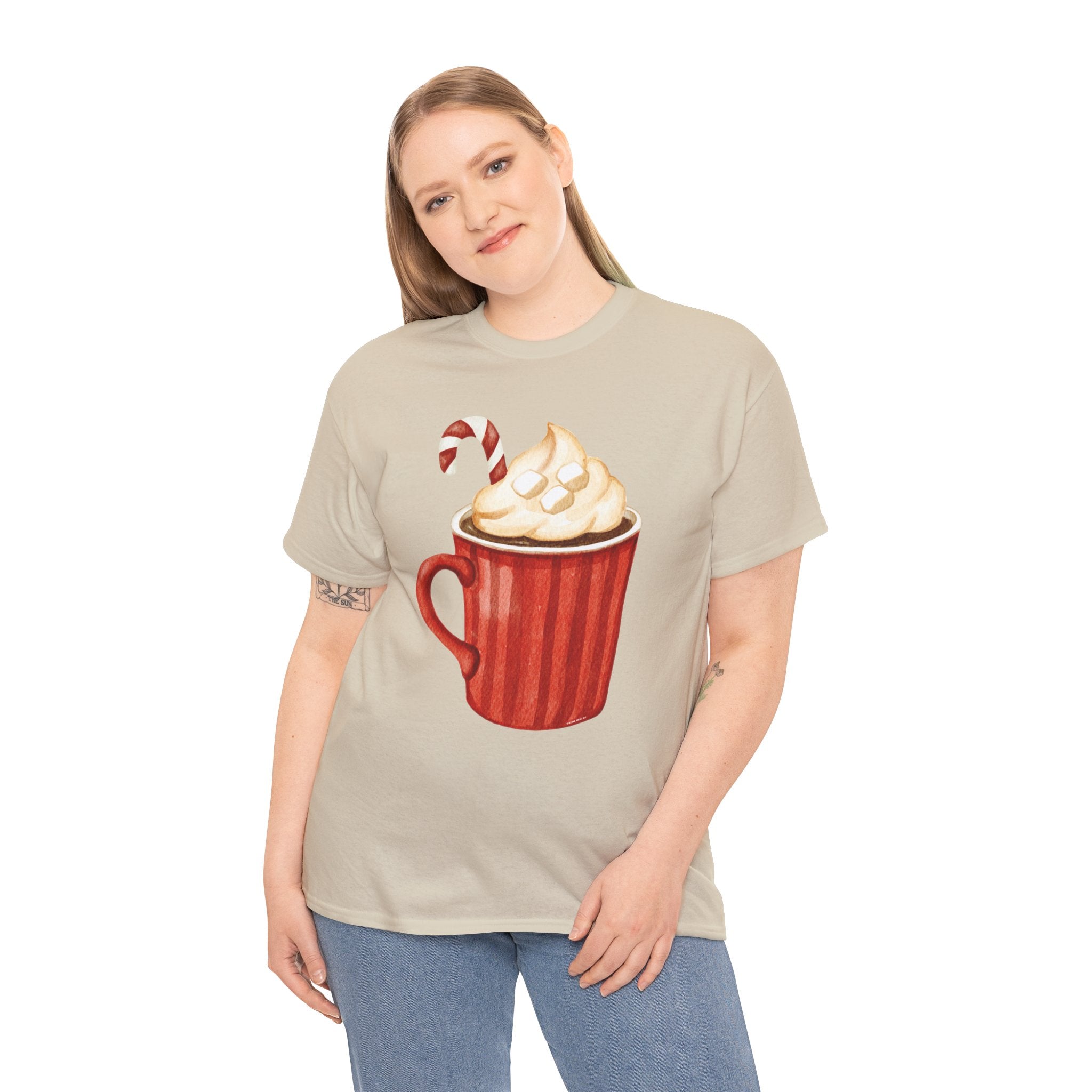 Giant Christmas Latte Printed T-Shirt 100% Cotton Novelty Coffee Xmas Tee Gift
