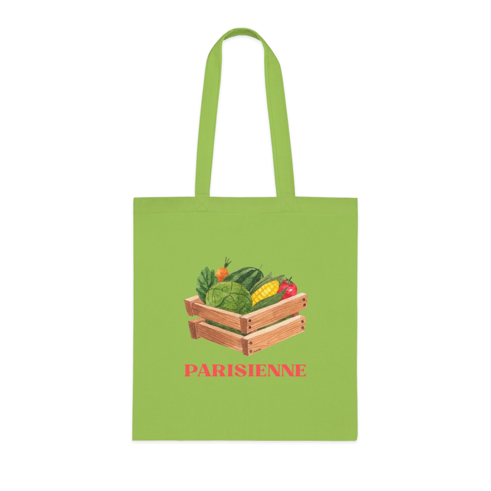 Parisienne Vegetables Printed Cotton Tote Bag Reusable Shopping Bag Gift