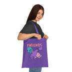 Fwiends Hands Printed Cotton Tote Bag Reusable Shopping Bag Friend Birthday Gift