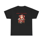 Merry Christmas Santa Throne Printed T-Shirt 100% Cotton Novelty Santa Claus Xmas Tee Gift