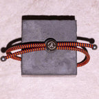 Rope Bracelet - Blue & Orange Zigzag