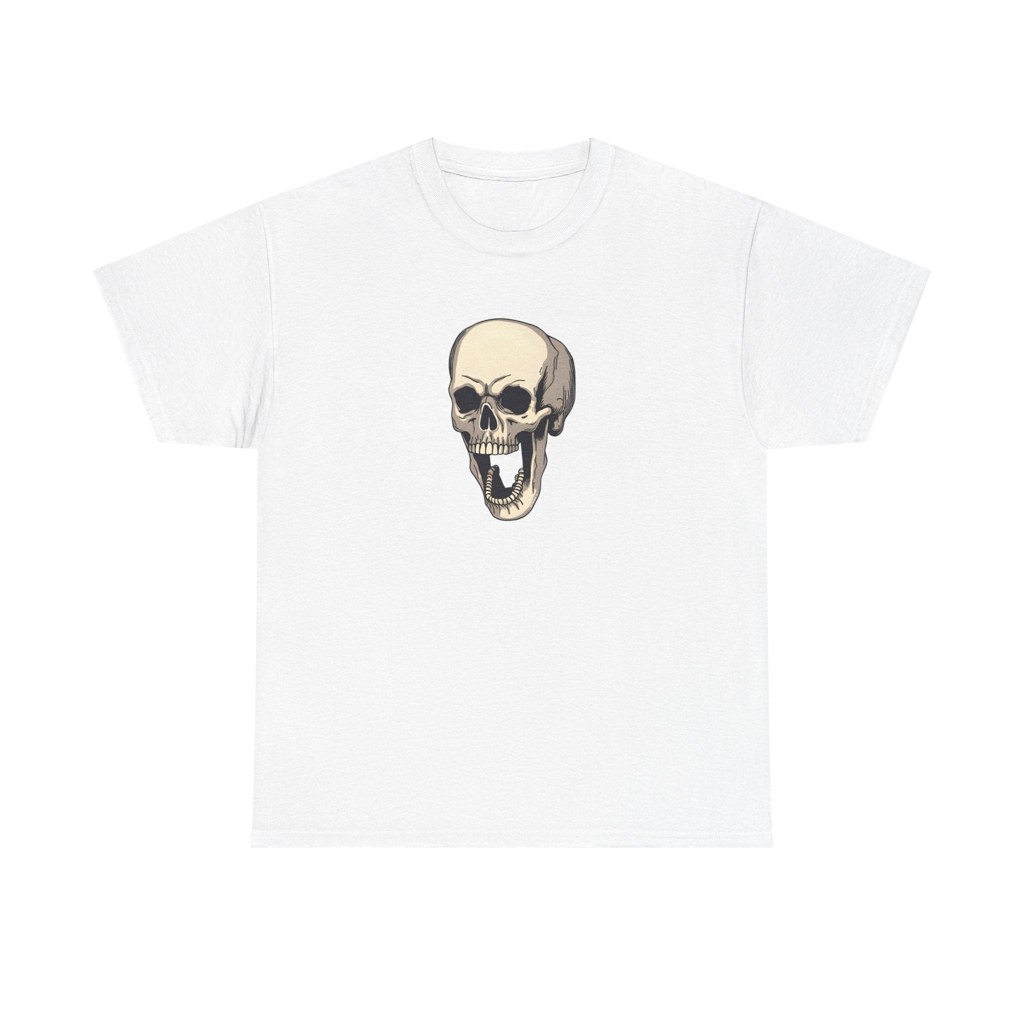 Laughing Skull Printed T-Shirt 100% Cotton Novelty Scary Halloween Tee