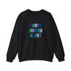 Comfy Jumper Alert Printed Crewneck Sweatshirt Pullover Retro Mum Sister Gift