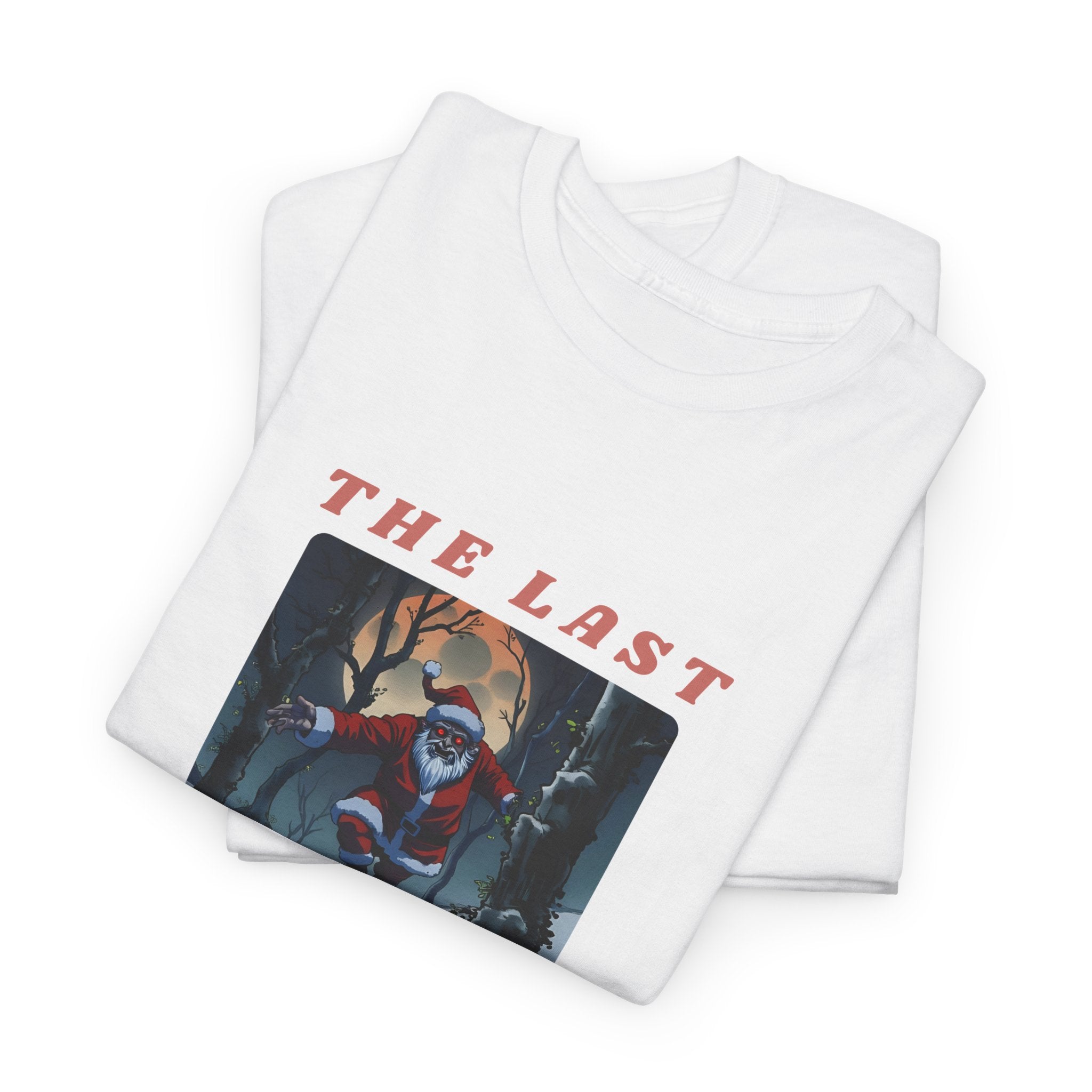 The Last Christmas Printed T-Shirt 100% Cotton Novelty Zombie Santa Xmas Tee Gift