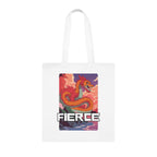 Fierce Anime Dragon Printed Cotton Tote Bag Reusable Shopping Bag Japanese Anime Art Gift