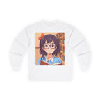 Geek Anime Girl Long Sleeve Tee 100% Cotton Retro Japanese Cartoon T-Shirt Gift