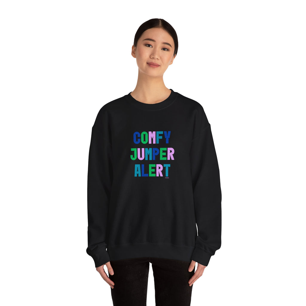 Comfy Jumper Alert Printed Crewneck Sweatshirt Pullover Retro Mum Sister Gift
