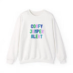 Comfy Jumper Alert Printed Crewneck Sweatshirt Pullover Retro Mum Sister Gift