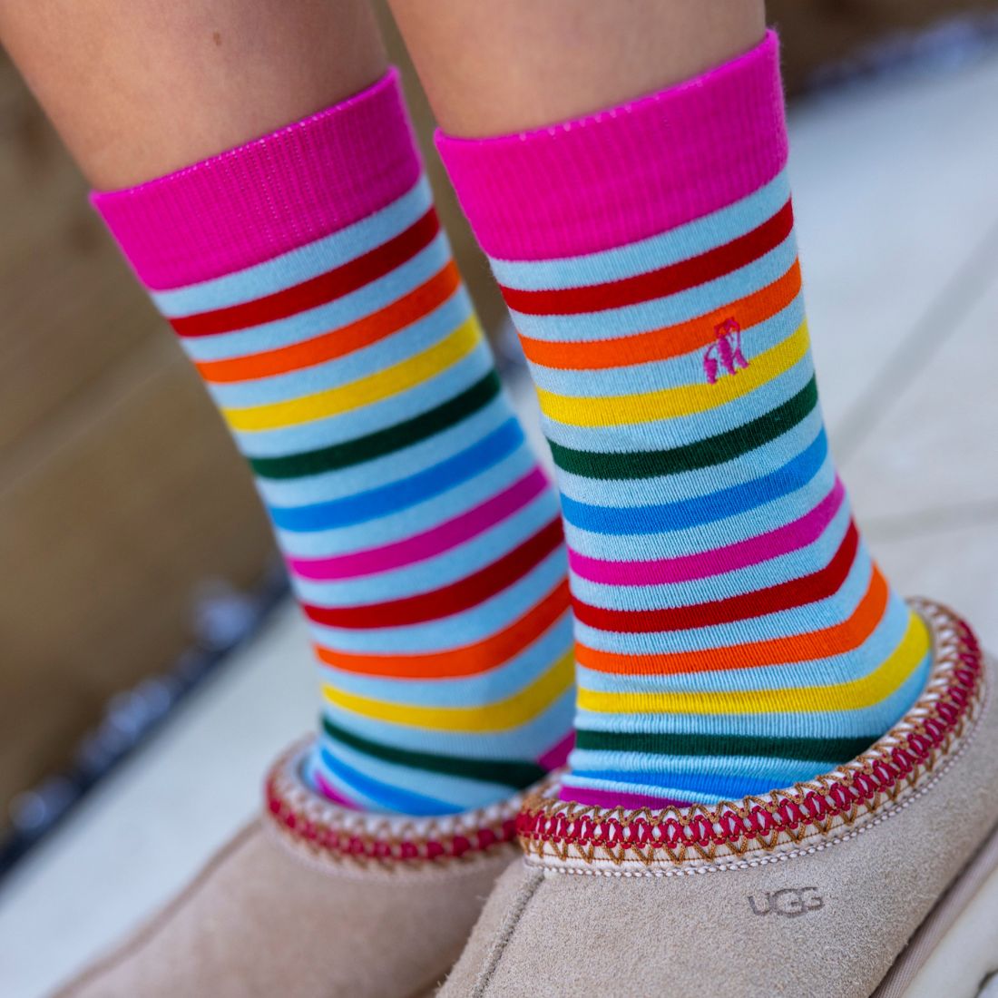 Pastel Striped Bamboo Socks