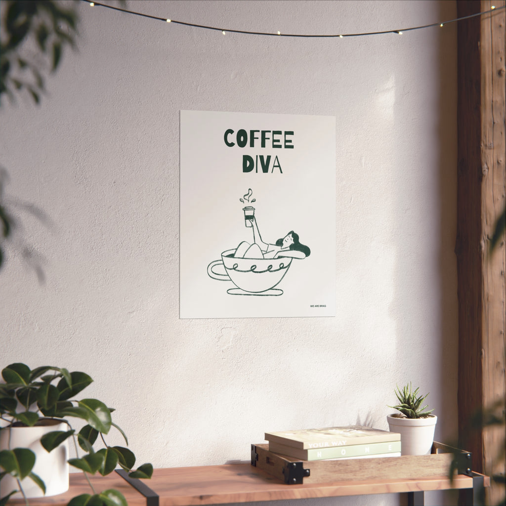 Coffee Diva Fine Art Poster Print