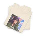 Travel Anime Girl Printed T-Shirt 100% Cotton Novelty Travelling Island Sunshine Tee Gift