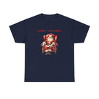 Merry Christmas Santa Throne Printed T-Shirt 100% Cotton Novelty Santa Claus Xmas Tee Gift