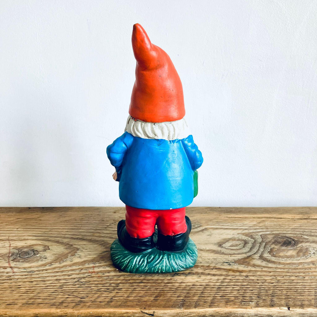 Classic Novelty Retro Garden Gnome Blue/Red Statue Unique Gift 23cm