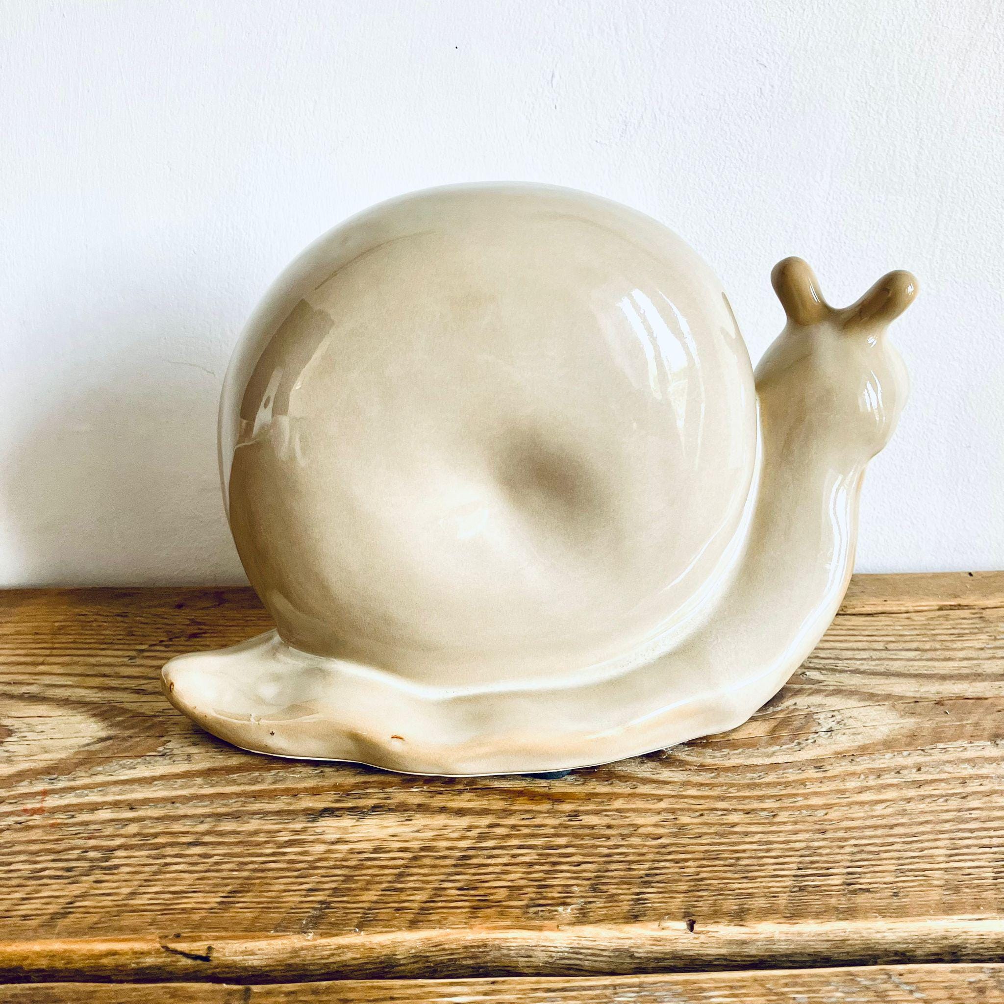 Large Novelty Ceramic Snail Ornament Figurine Unique Homeware Gift 23cm
