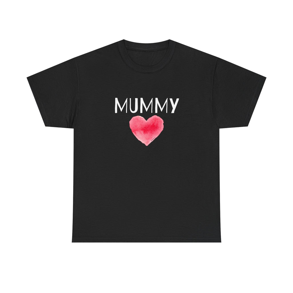 Mummy Heart Printed T-Shirt 100% Cotton Novelty Mum Mom Tee Birthday Mother's Day Gift