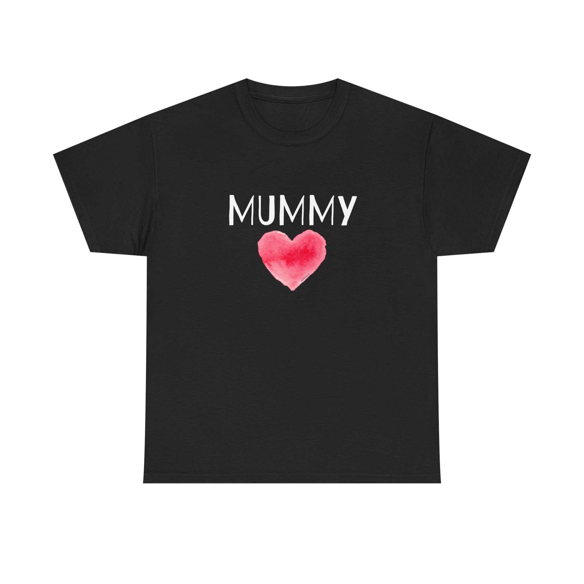 Mummy Heart Printed T-Shirt 100% Cotton Novelty Mum Mom Tee Birthday Mother's Day Gift