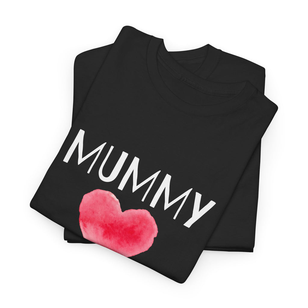 Mummy Heart Printed T-Shirt 100% Cotton Novelty Mum Mom Tee Birthday Mother's Day Gift