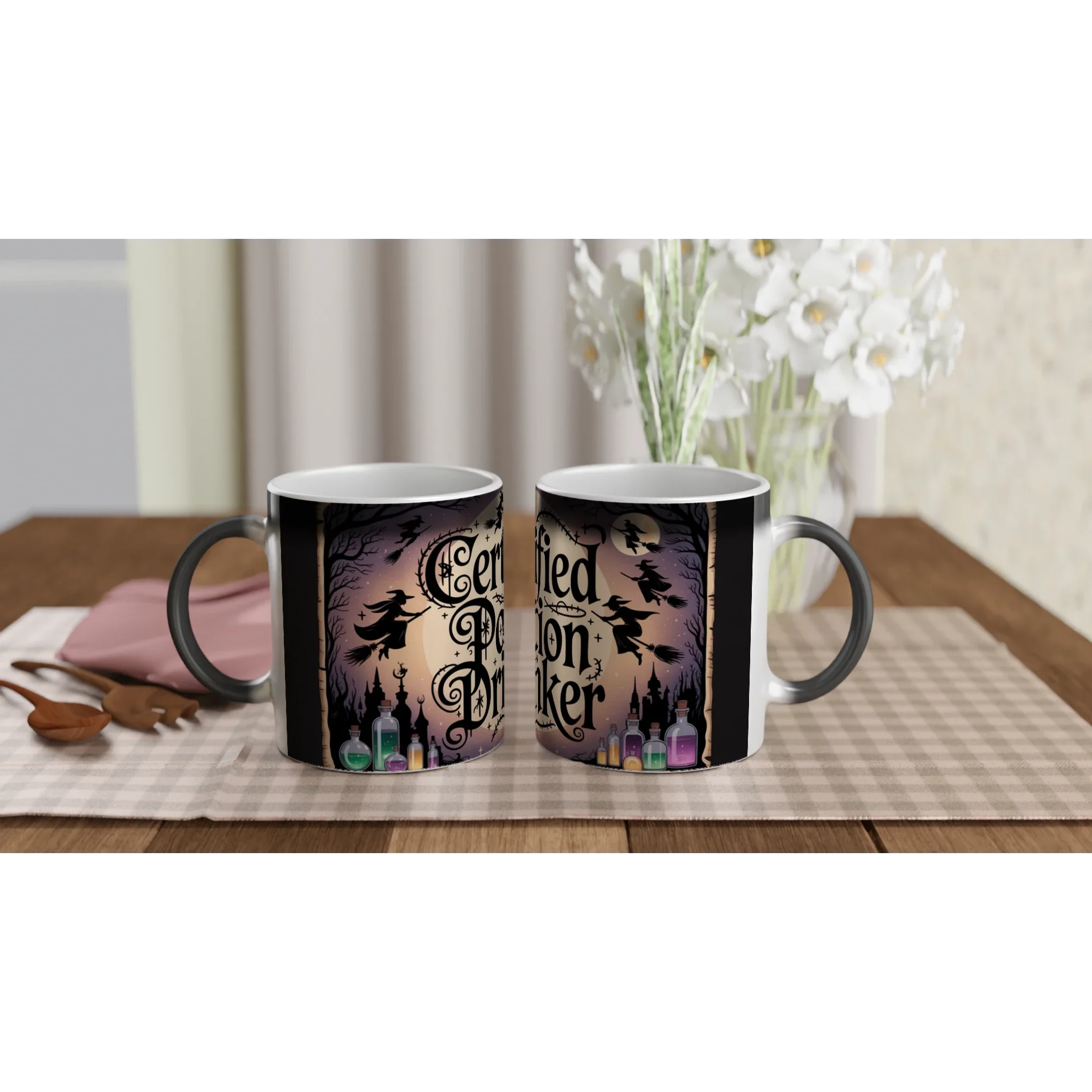 🧙‍♀️ Certified Potion Drinker Heat-Reveal Mug – Magical Colour-Changing Wizard Mug 🪄✨