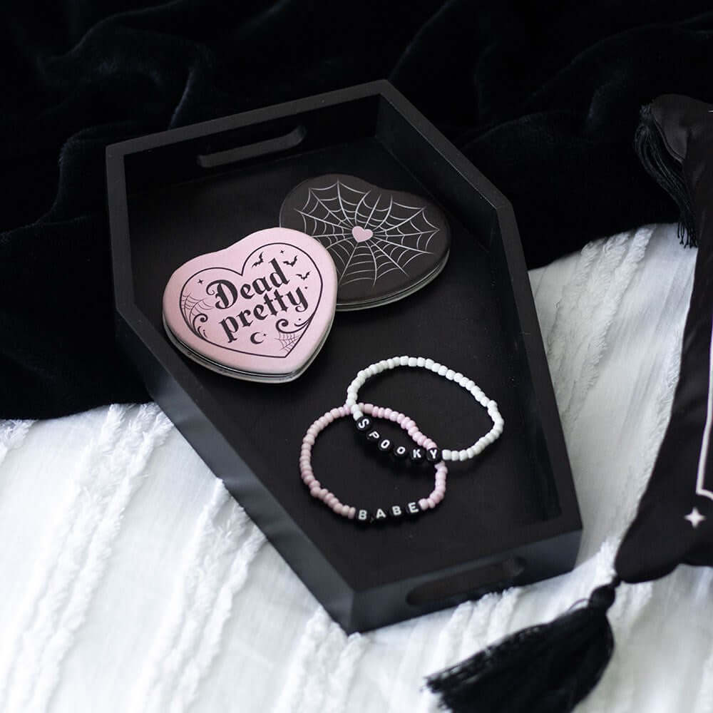 Gothic Gifts Plain Black Coffin Trinket Tray